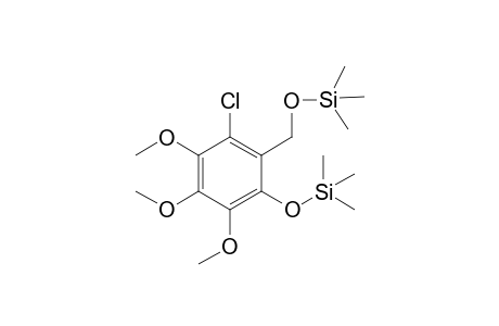 1-(Trimethylsilyloxy)-3-chloro-4,5,6-trimethoxy-2-[(trimethylsilyloxy0methyl]-benzene