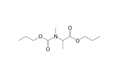 Alanine, N-methyl-N-propoxycarbonyl-, propyl ester