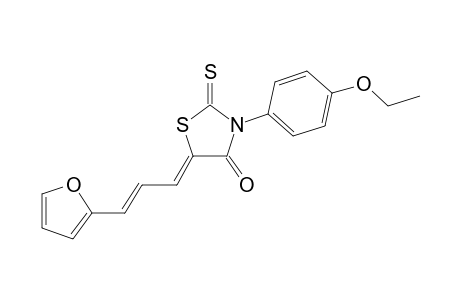 (5Z)-3-(4-ethoxyphenyl)-5-[(2E)-3-(2-furyl)-2-propenylidene]-2-thioxo-1,3-thiazolidin-4-one