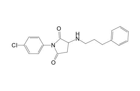 1-(4-Chlorophenyl)-3-[(3-phenylpropyl)amino]-2,5-pyrrolidinedione