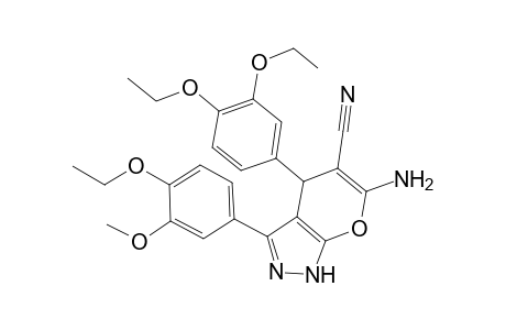 6-Amino-4-(3,4-diethoxyphenyl)-3-(4-ethoxy-3-methoxy-phenyl)-2,4-dihydropyrano[2,3-c]pyrazole-5-carbonitrile