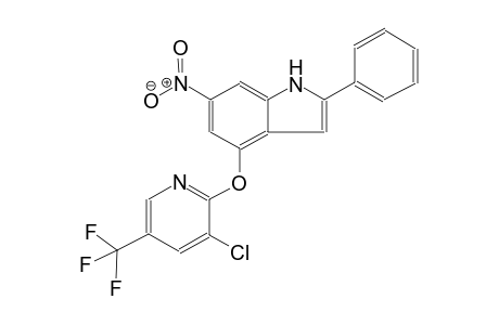 4-[3-chloranyl-5-(trifluoromethyl)pyridin-2-yl]oxy-6-nitro-2-phenyl-1H-indole