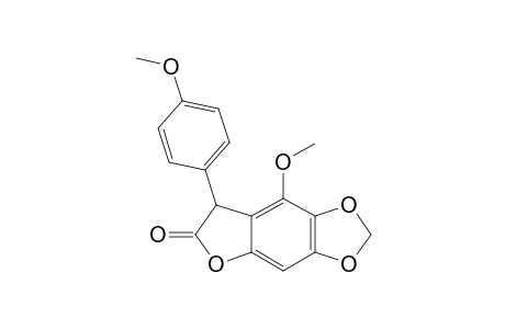 AGLALACTONE;4-METHOXY-3-(PARA-METHOXYPHENYL)-5,6-METHYLENEDIOXY-2,3-DIHYDROBENZOFURAN-2-ONE