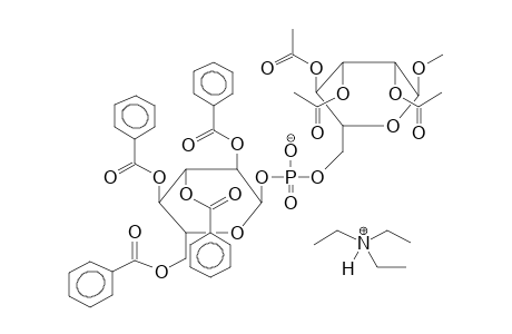 METHYL 6-O-(2,3,4,6-TETRA-O-BENZOYL-ALPHA-D-GLUCOPYRANOSYLPHOSPHORYL)-2,3,4-TRI-O-ACETYL-ALPHA-D-MANNOPYRANOSIDE, TRIETHYLAMMONIUM SALT