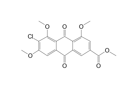 2-Chloroemodic acid, o,o,o,o-tetrakis-methyl