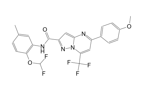 N-[2-(difluoromethoxy)-5-methylphenyl]-5-(4-methoxyphenyl)-7-(trifluoromethyl)pyrazolo[1,5-a]pyrimidine-2-carboxamide