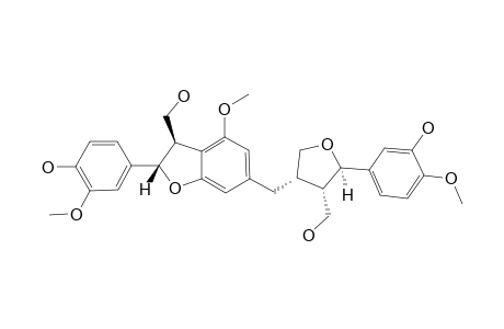 HERPETIN;3-BENZOFURAN-METHANOL-2,3-DIHYDRO-2-(4-HYDROXY-3-METHOXYPHENYL)-4-METHOXY-6-[TETRAHYDRO-2-(3-HYDROXY-4-METHOXYPHENYL)-3-METHANOL]-2-FURANMETHYL