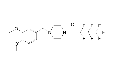 1-(4-(3,4-Dimethoxybenzyl)piperazin-1-yl)-2,2,3,3,4,4,4-heptafluorobutan-1-one