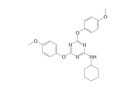 2,4-bis(p-methoxyphenoxy)-6-(cyclohexylamino)-s-triazine