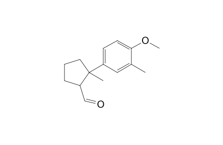 2-(4-Methoxy-3-methyl-phenyl)-2-methyl-cyclopentane-1-carbaldehyde