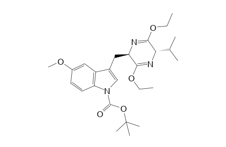 3-[[(2R,5S)-3,6-diethoxy-5-isopropyl-2,5-dihydropyrazin-2-yl]methyl]-5-methoxy-indole-1-carboxylic acid tert-butyl ester