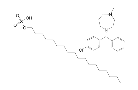 1-[(p-chlorophenyl)phenylmethyl]hexahydro-4-methyl-1H-1,4-diazepin, octadecyl sulfate(1.1)