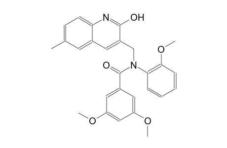 N-[(2-hydroxy-6-methyl-3-quinolinyl)methyl]-3,5-dimethoxy-N-(2-methoxyphenyl)benzamide