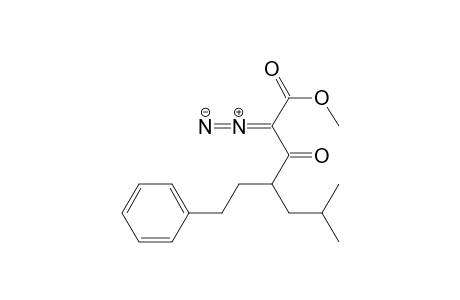 Methyl 2-diazo-4-(2-methyl-1-propyl)-3-oxo-6-phenyl-hexanoate