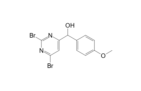 2,4-DIBROMO-6-(1-HYDROXY-PARA-METHOXYPHENYLMETHYL)-PYRIMIDINE