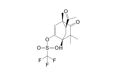 (1S*,4R*,7S*)-1,3,3-Trimethyl-5-trifluoromethanesulfonyloxy-7-acetylbicyclo[2.2.2]oct-5-en-2-one