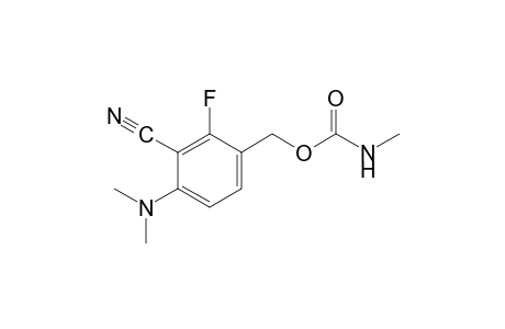 methylcarbamic acid, 3-cyano-4-(dimethylamino)-2-fluorobenzil ester