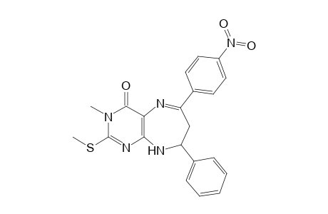 2,3,6,7-TETRAHYDRO-7-METHYL-8-METHYLTHIO-4-(4-NITROPHENYL)-2-PHENYL-1H-PYRIMIDO-[4,5-B]-[1,4]-DIAZEPIN-6-ONE