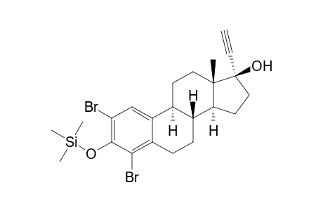 2,4-DIBROMO-17.ALPHA.-ETHYNYL-ESTRA-1,3,5(10)-TRIENE-3,17.BETA.-DIOL-3-TRIMETHYLSILYL ETHER