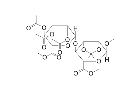 METHYL{METHYL-2,3-O,O-ISOPROPYLIDENE-4-O-[METHYL(2,3,4-TRI-O-ACETYL-BETA-D-MANNOPYRANOSYL)URONATE]-ALPHA-D-MANNOPYRANOSIDE}URONATE