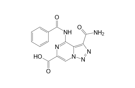 3-aminocarbonyl-4-benzamido-[1,2,3]triazolo[1,5-a]pyrazine-6-carboxylic acid