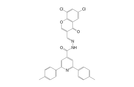 N'-[(E)-(6,8-dichloro-4-oxo-4H-chromen-3-yl)methylidene]-2,6-bis(4-methylphenyl)isonicotinohydrazide