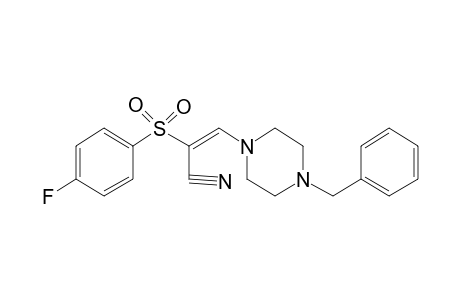 (2E)-3-(4-Benzyl-1-piperazinyl)-2-((4-fluorophenyl)sulfonyl)-2-propenenitrile