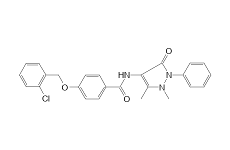 4-(2-Chlorobenzyl)oxy-N-(3-keto-1,5-dimethyl-2-phenyl-3-pyrazolin-4-yl)benzamide