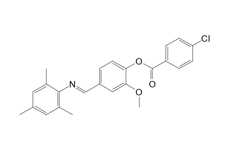 4-(N-mesitylformimidoyl)-2-methoxyphenol, p-chlorobenzoate