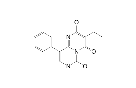 4H-Pyrimido[1,6-a]pyrimidin-4-one, 6,7-dihydro-2,6-dihydroxy-3-ethyl-9-phenyl-