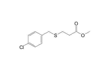 3-[(p-chlorobenzyl)thio]propionic acid, methyl ester