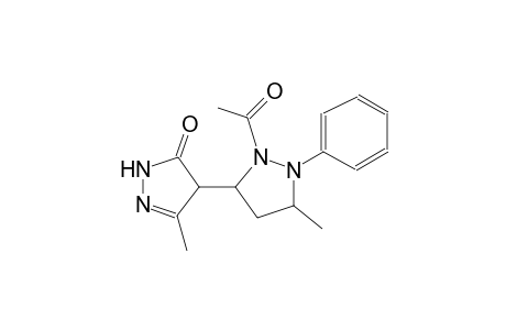 3-METHYL-4-(1-ACETYL-2-PHENYL-3-METHYL-5-PYRAZOLIDINYL)-PYRAZOL-5-ONE