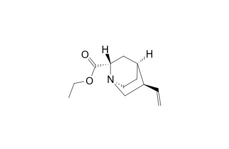 1-Azabicyclo[2.2.2]octane-2-carboxylic acid, 5-ethenyl-, ethyl ester, [1S-(1.alpha.,2.alpha.,4.alpha.,5.beta.)]-