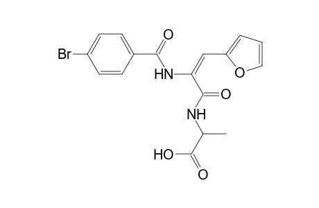 alanine, N-[(2E)-2-[(4-bromobenzoyl)amino]-3-(2-furanyl)-1-oxo-2-propenyl]-