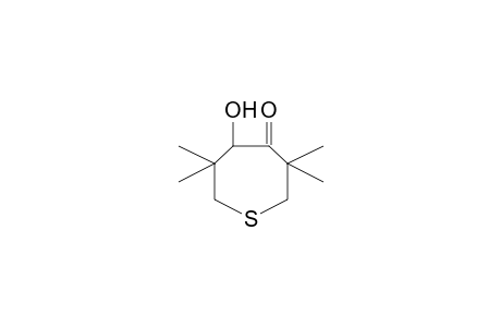 5-Hydroxy-3,3,6,6-tetramethylthiepan-4-one