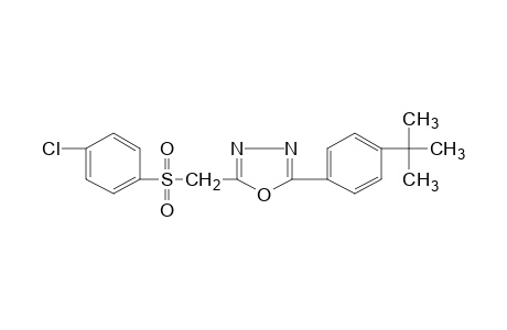 2-(p-tert-butylphenyl)-5-{[(p-chlorophenyl)sulfonyl]methyl}-1,3,4-oxadiazole