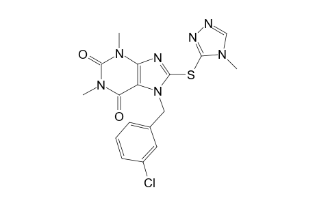 7-(3-chlorobenzyl)-1,3-dimethyl-8-[(4-methyl-4H-1,2,4-triazol-3-yl)sulfanyl]-3,7-dihydro-1H-purine-2,6-dione