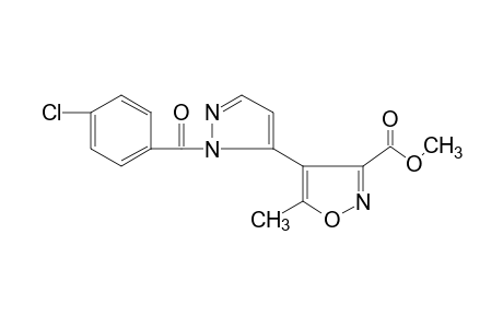 4-[1-(p-chlorobenzoyl)pyrazol-5-yl]-5-methyl-3-isoxazolecarboxylic acid, methyl ester