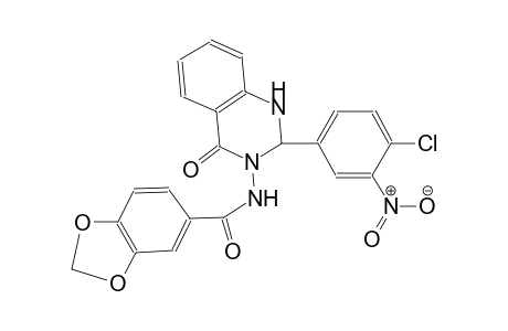 N-(2-(4-chloro-3-nitrophenyl)-4-oxo-1,4-dihydro-3(2H)-quinazolinyl)-1,3-benzodioxole-5-carboxamide