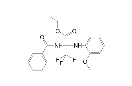 Propanoic acid, 2-(benzoylamino)-3,3,3-trifluoro-2-[(2-methoxyphenyl)amino]-, ethyl ester