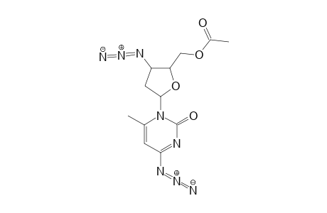 2-Oxo-1-(2'-acetyloxymethyl-3'-azidotetrahydrofuran-5'-yl)-5-methyl-4-azido-1,2-dihydro-1,3-diazine