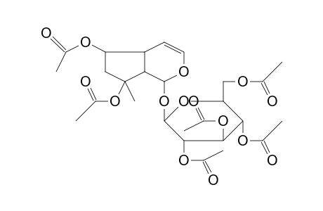 5-(Acetyloxy)-7-methyl-1-[(2,3,4,6-tetra-O-acetylhexopyranosyl)oxy]-1,4a,5,6,7,7a-hexahydrocyclopenta[c]pyran-7-yl acetate