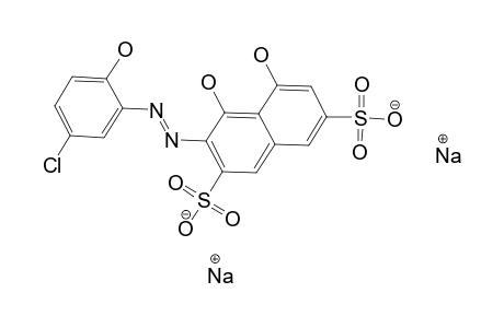 3-[5-chloro-2-hydroxyphenyl)azo]-4,5-dihydroxy-2,7-naphthalenedisulfonic acid, disodium salt