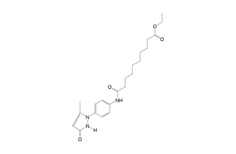 9-{[p-(3-methyl-5-oxo-3-pyrazolin-2-yl)phenyl[carbamoyl}nonanoic acid, ethyl ester