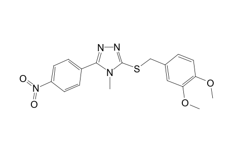 3-[(3,4-dimethoxybenzyl)sulfanyl]-4-methyl-5-(4-nitrophenyl)-4H-1,2,4-triazole