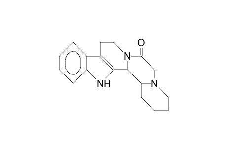 (.+-.)-erythro-1,2,3,4,9,10,15b,15c-Octahydro-pyrido(1'',2'':1',2')pyrazino(4',3':1,2)pyrido(3,4-B)indol-7(6H)-one