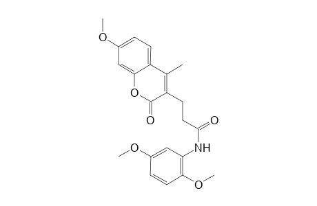 N-(2,5-dimethoxyphenyl)-3-(7-methoxy-4-methyl-2-oxo-2H-chromen-3-yl)propanamide