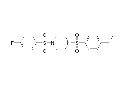 1-[(4-Fluorophenyl)sulfonyl]-4-[(4-propylphenyl)sulfonyl]piperazine