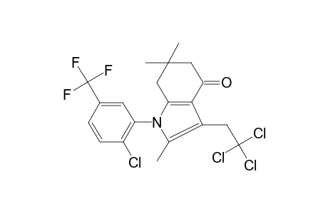4H-indol-4-one, 1-[2-chloro-5-(trifluoromethyl)phenyl]-1,5,6,7-tetrahydro-2,6,6-trimethyl-3-(2,2,2-trichloroethyl)-