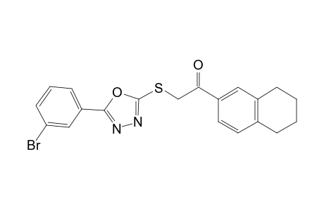 2-[[5-(3-bromophenyl)-1,3,4-oxadiazol-2-yl]sulfanyl]-1-tetralin-6-yl-ethanone
